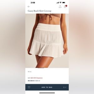Abercrombie & Fitch Gauzy Beach Skirt Coverup